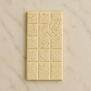 Chocolate blanco con granos de café – “Despierta sabroso”